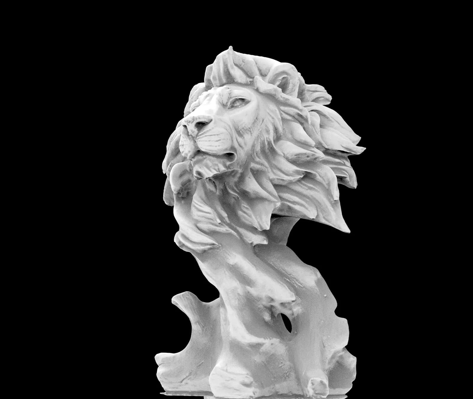 STL - Busto de León Realista render 2