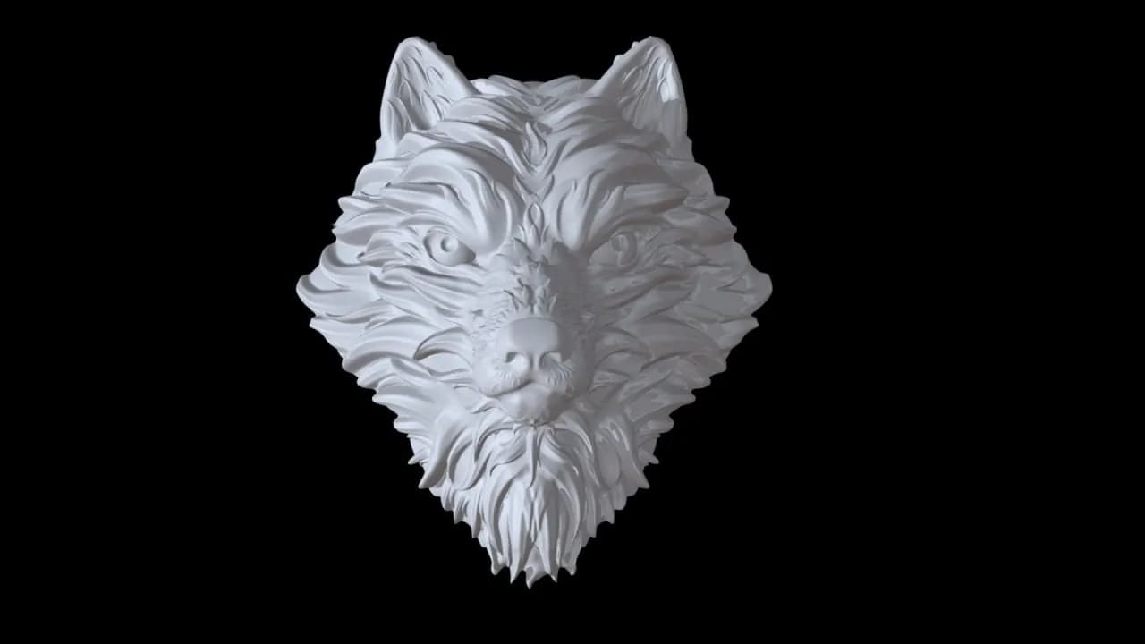 STL - Busto de lobo 3