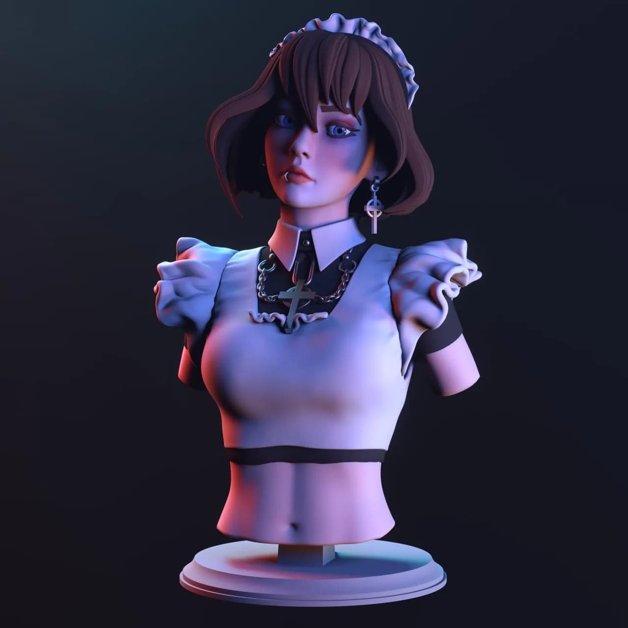 STL - Busto de Maid Gótica