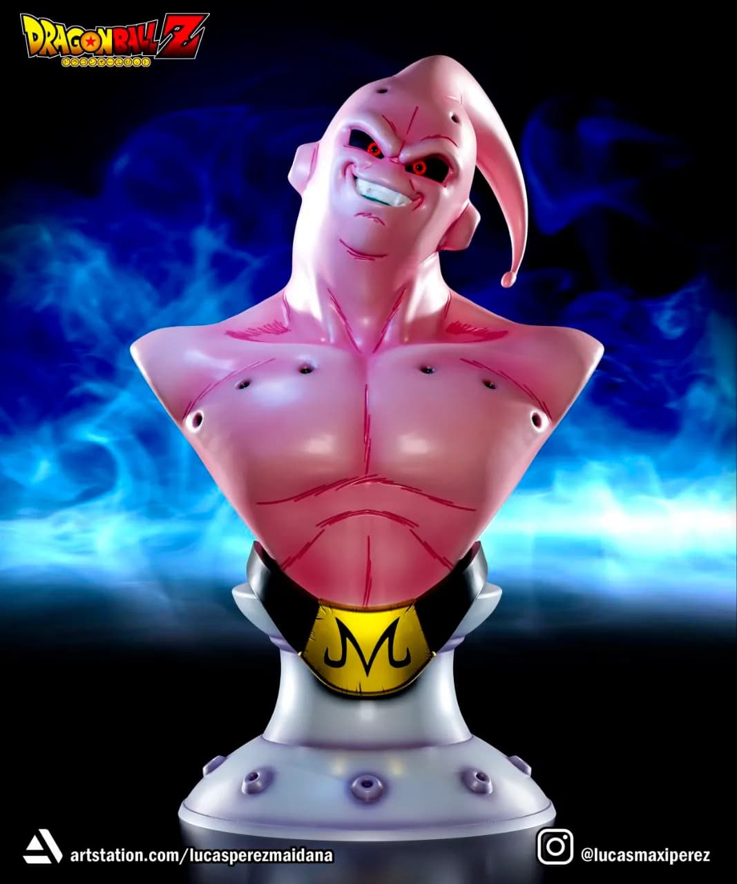 STL - Busto de Majin Buu 4 render 2