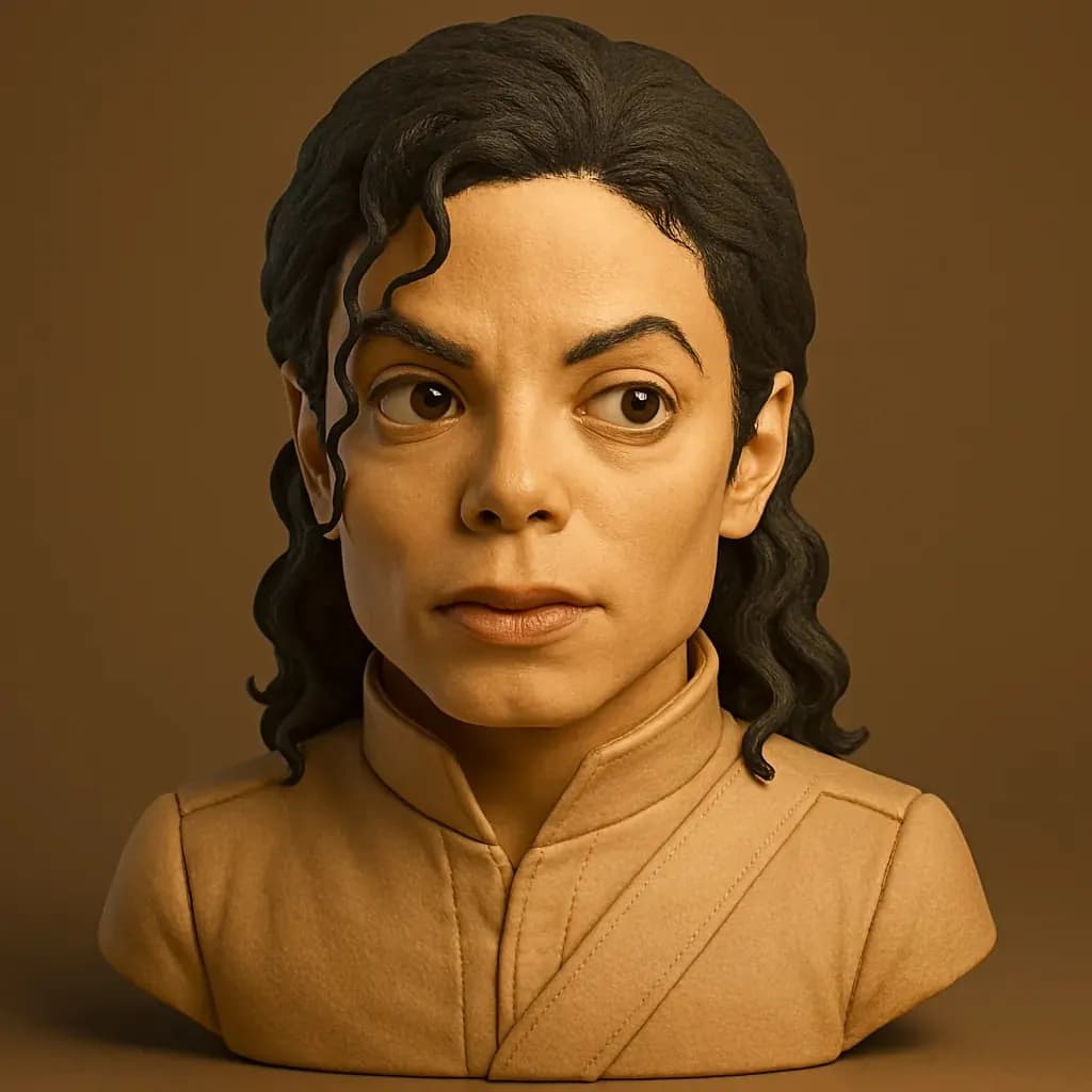 STL - Busto de Michael Jackson render 2