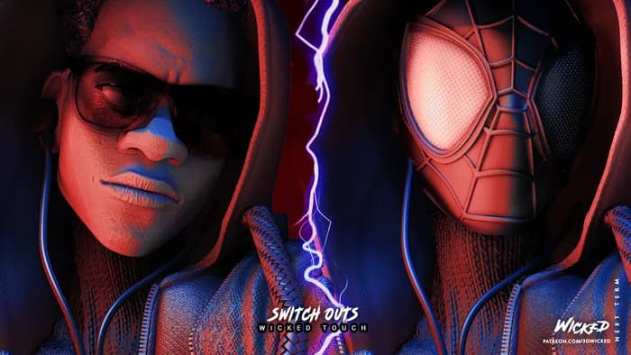 STL - Busto de Miles Morales render 5