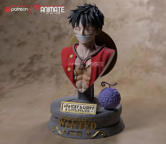 STL - Busto de Monkey D. Luffy 2
