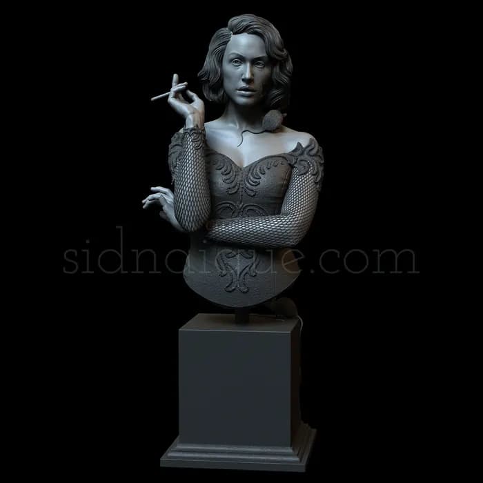 STL - Busto de mujer fumando