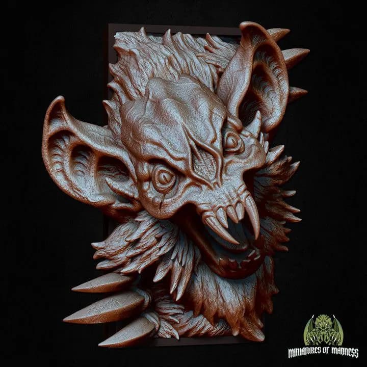 STL - Busto de Murciélago Monstruoso