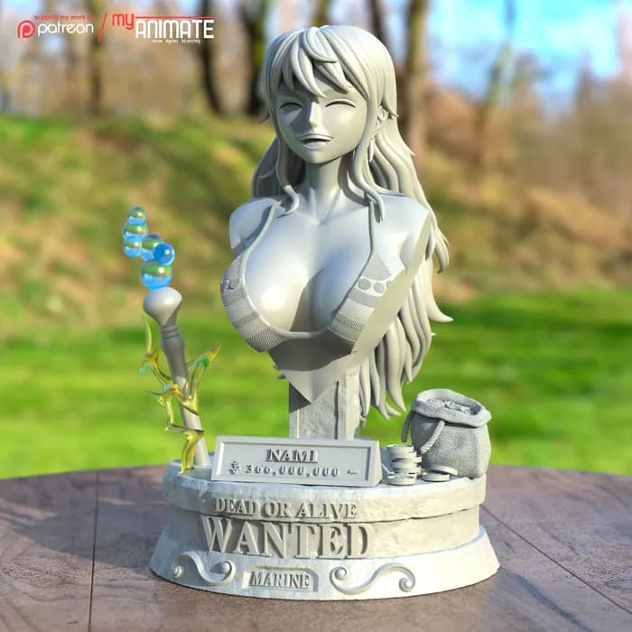 STL - Busto de Nami de One Piece