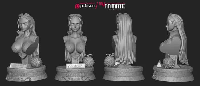 STL - Busto de Nico Robin de One Piece render 3