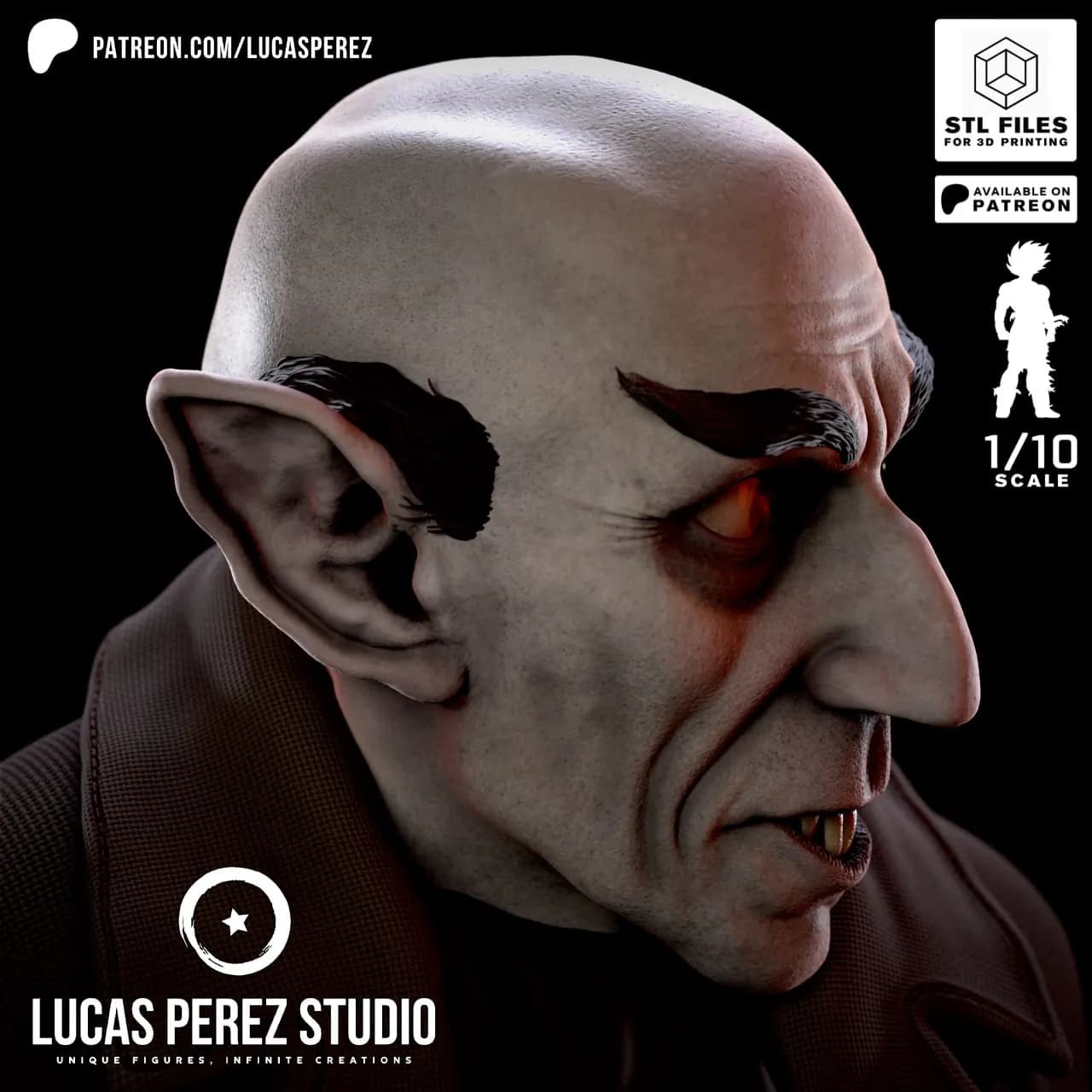 STL - Busto de Nosferatu 2
