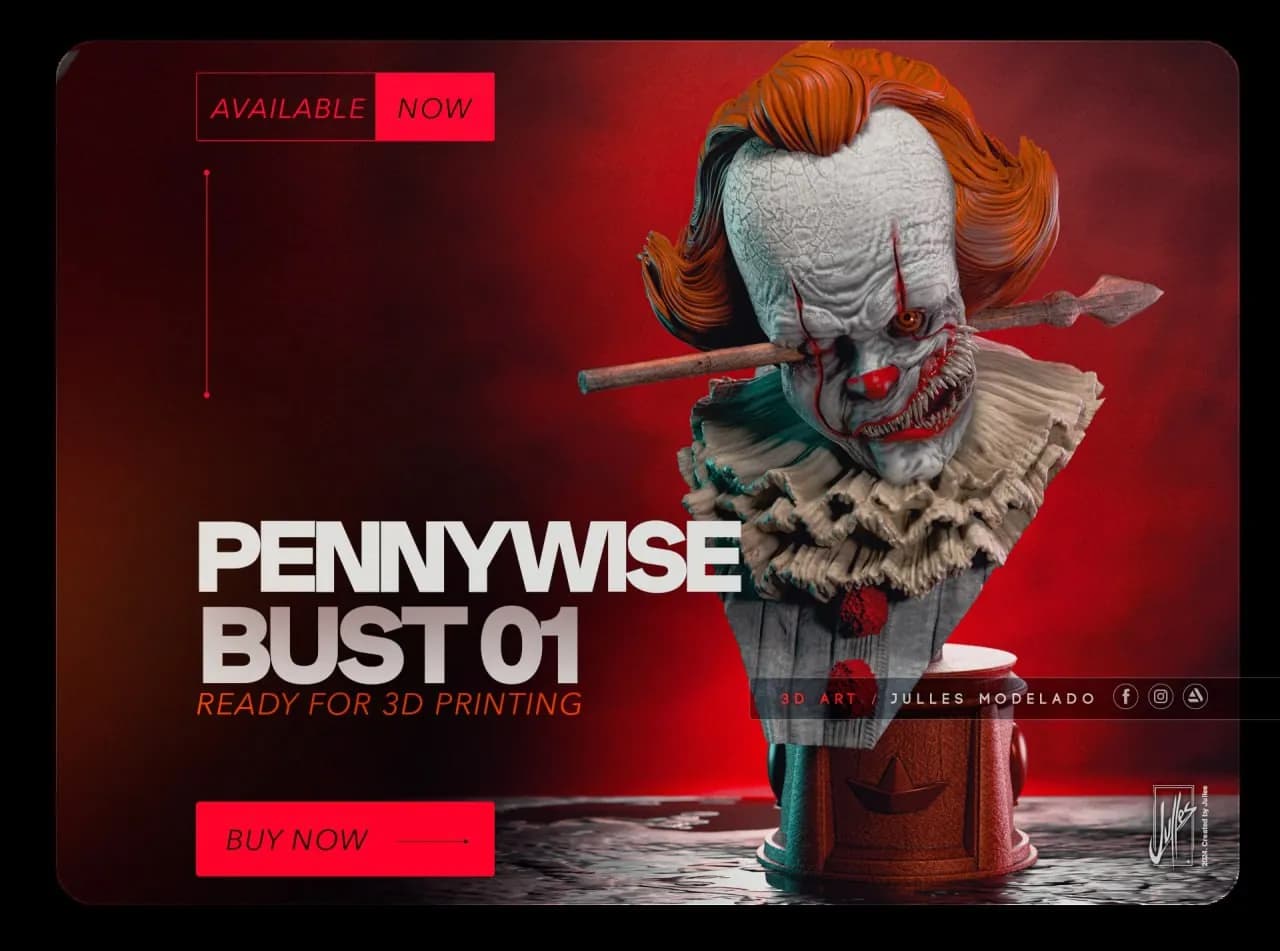 STL - Busto de Pennywise 2