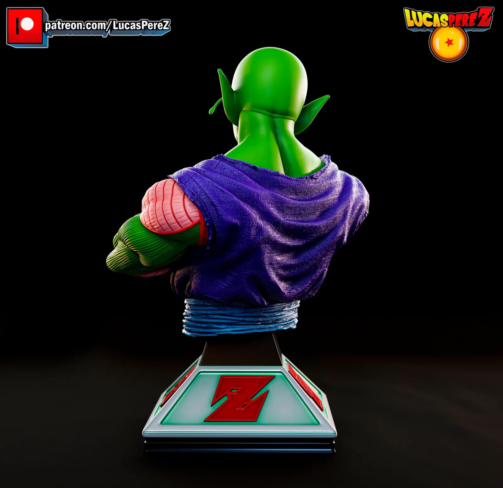 STL - Busto de Piccolo 2 render 5