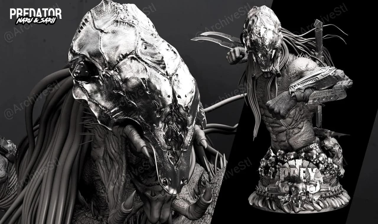 STL - Wicked Style Predator Bust