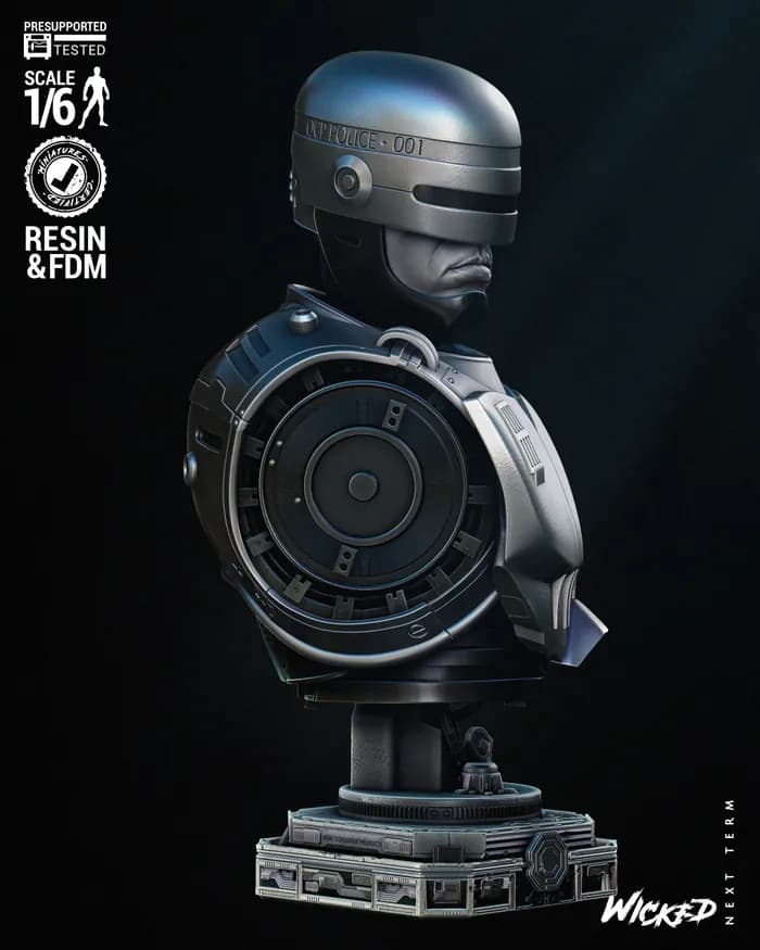 STL - Busto de Robocop render 4