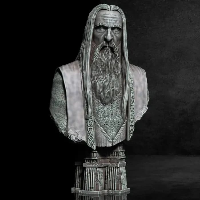 STL - Busto de Saruman El Blanco