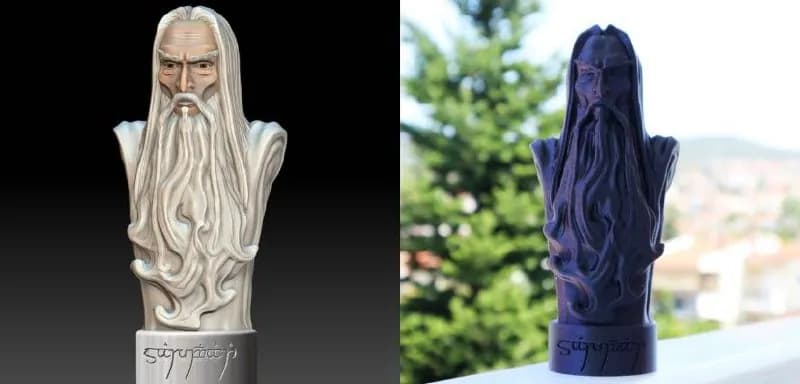 STL - Busto de Saruman el Blanco 2