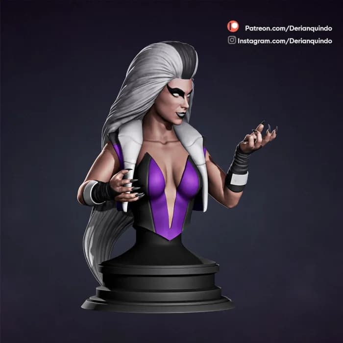 STL - Busto de Sindel de Mortal Kombat