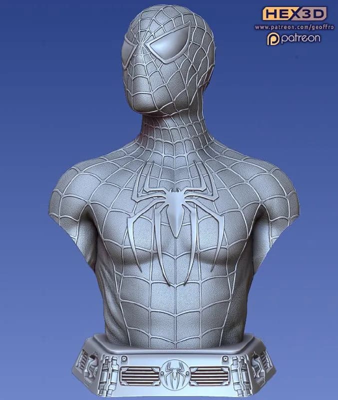 STL - Busto de Spiderman Estilo Hex3D
