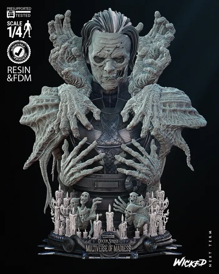STL - Busto de Strange de Wicked render 2