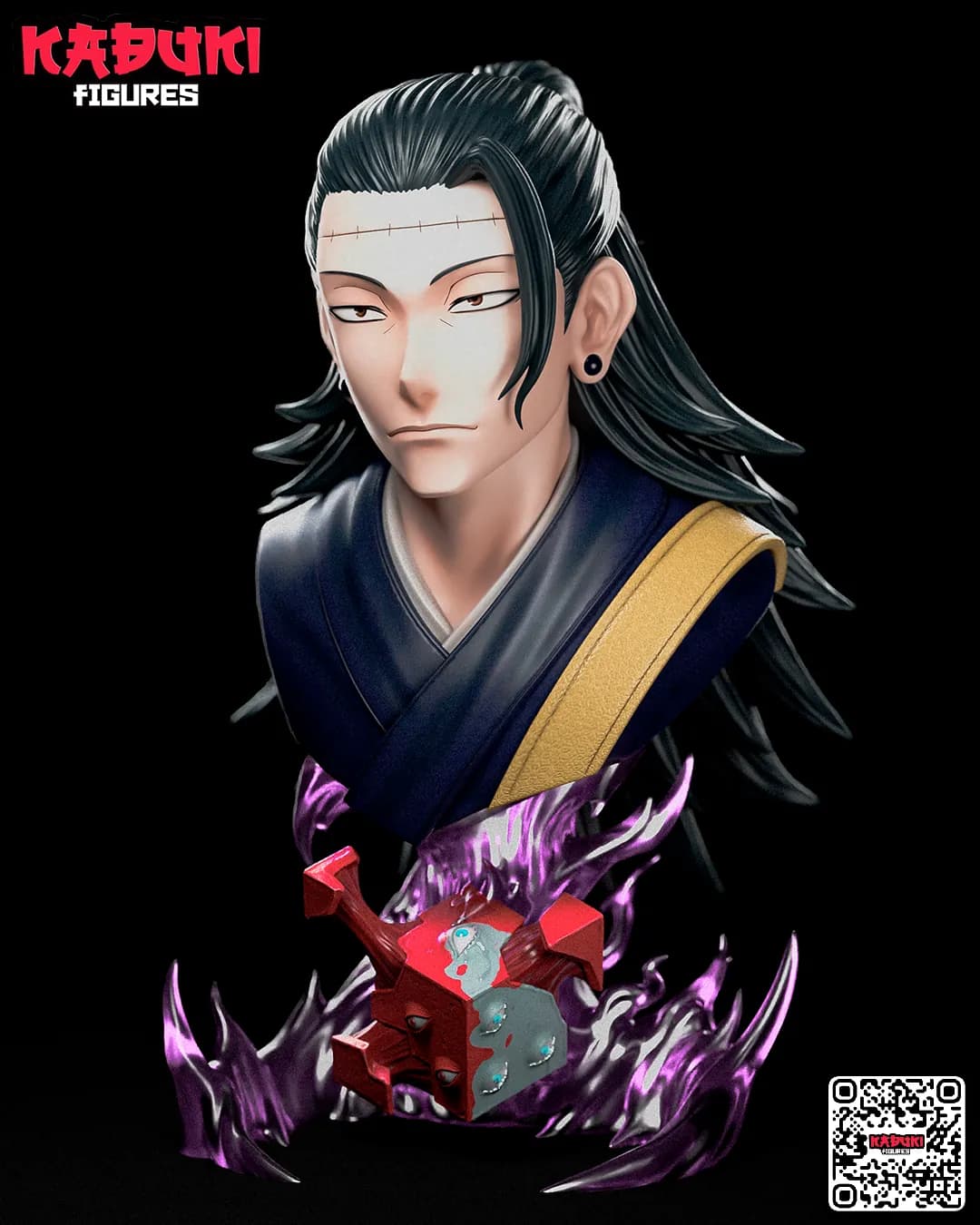 STL - Busto de Suguru Geto render 2