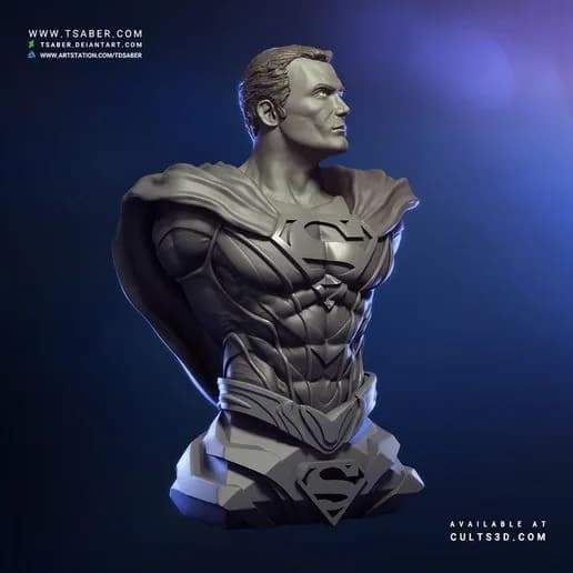 STL - Busto de Superman 2