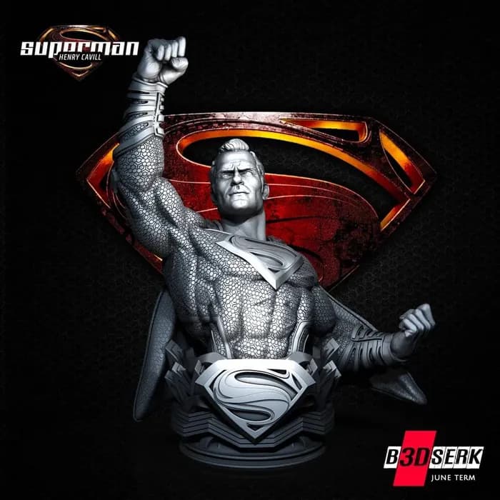 STL - Busto de Superman Henry Cavill 2