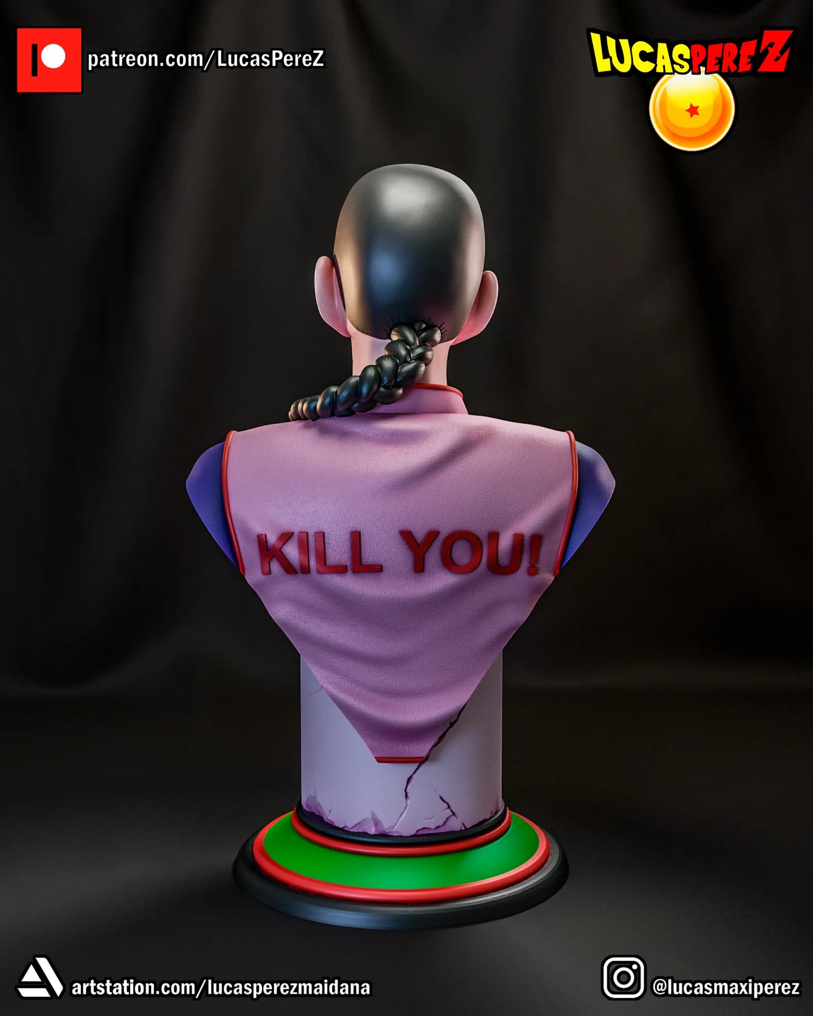 STL - Busto de Tao Pai Pai render 5