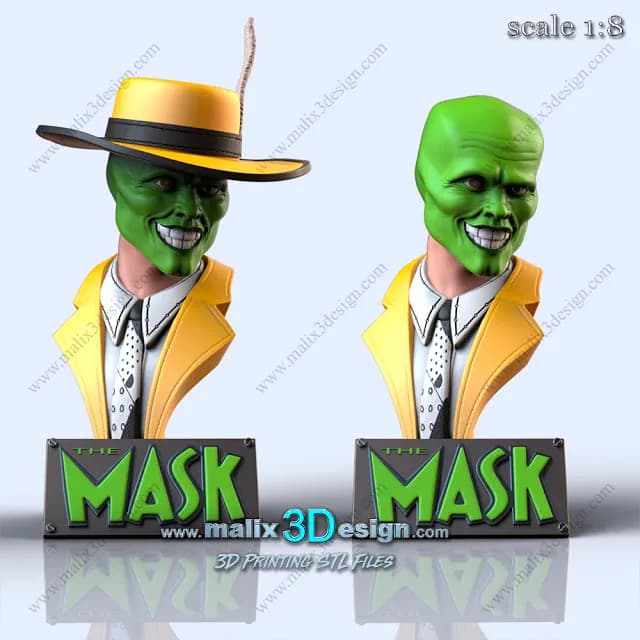 STL - Busto de "The Mask" render 2