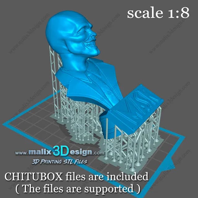STL - Busto de "The Mask" render 5