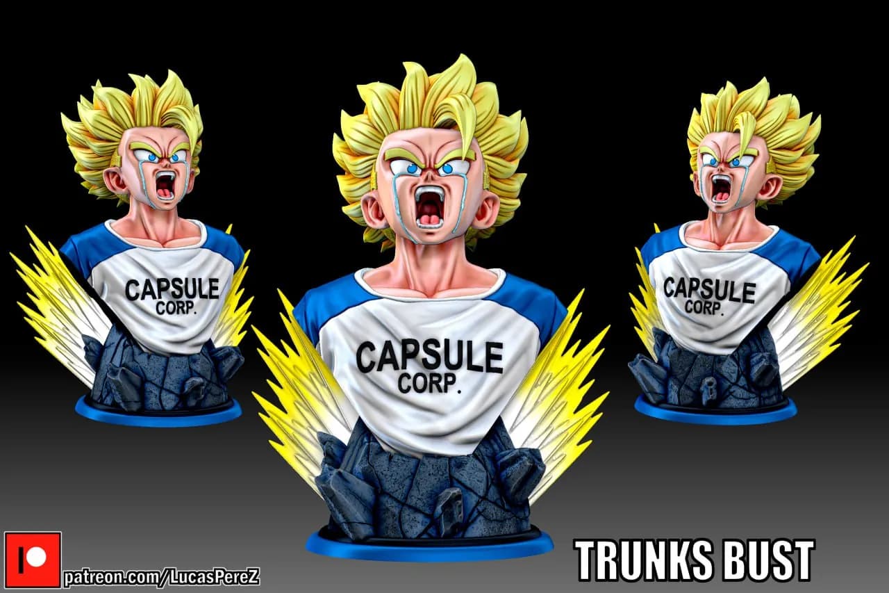 STL - Busto de Trunks llorando