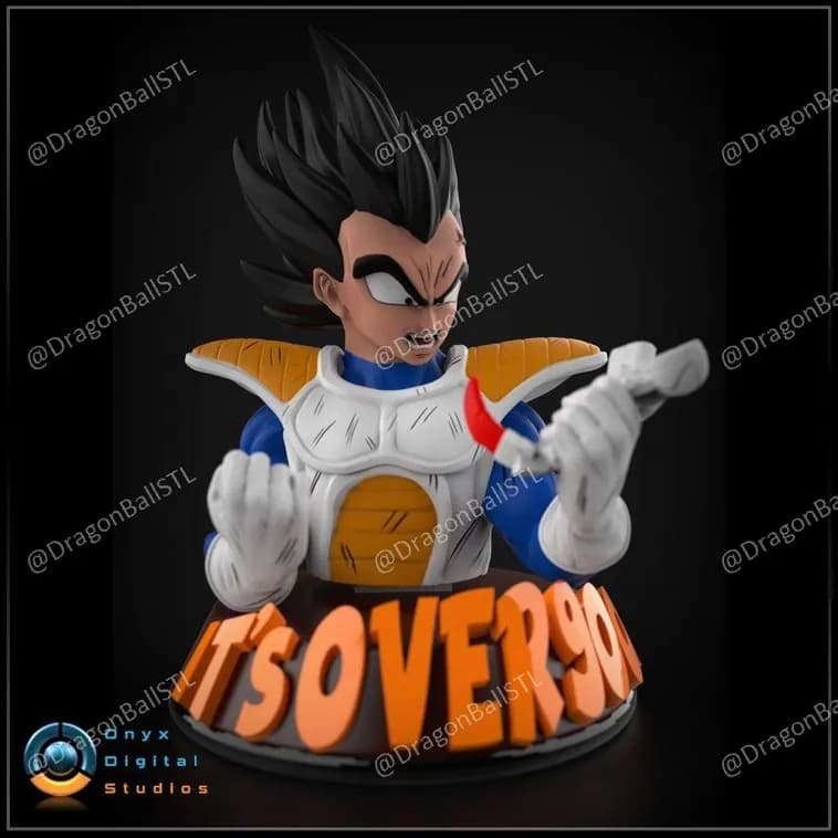 STL - Busto de Vegeta "It's Over 9000"