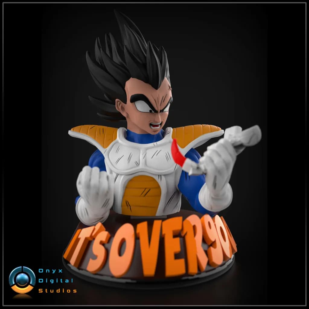STL - Busto de Vegeta "It's Over 9000" render 2