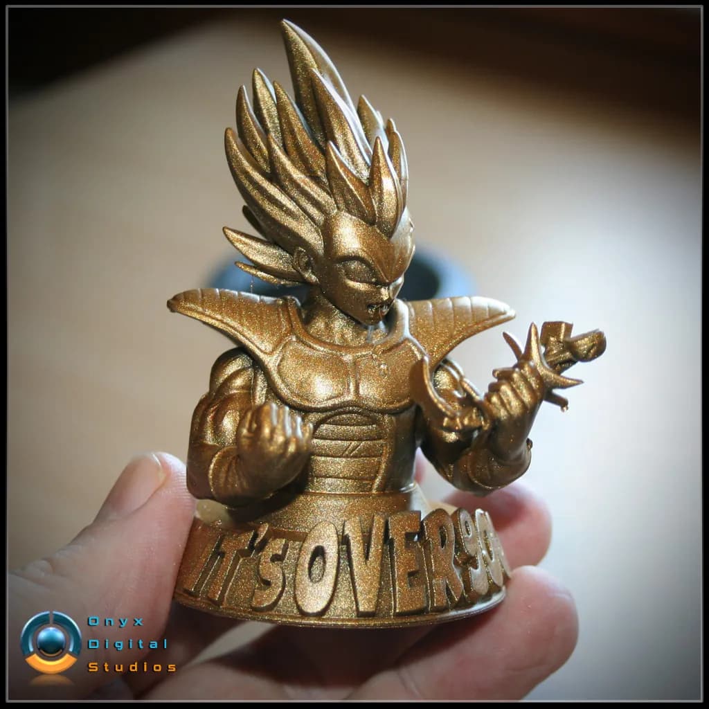 STL - Busto de Vegeta "It's Over 9000" render 4