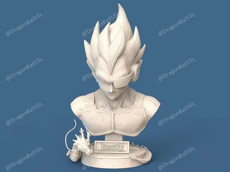 STL - Busto de Vegeta Saiyajin