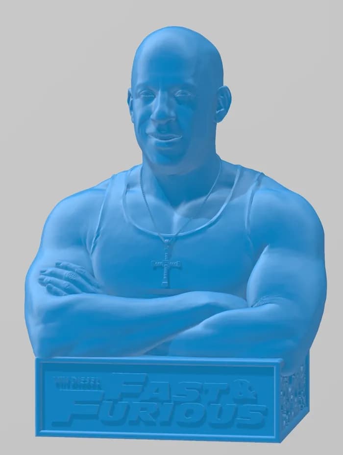 STL - Busto de Vin Diesel render 3