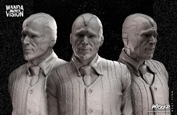 STL - Busto De Visión De WandaVision render 5