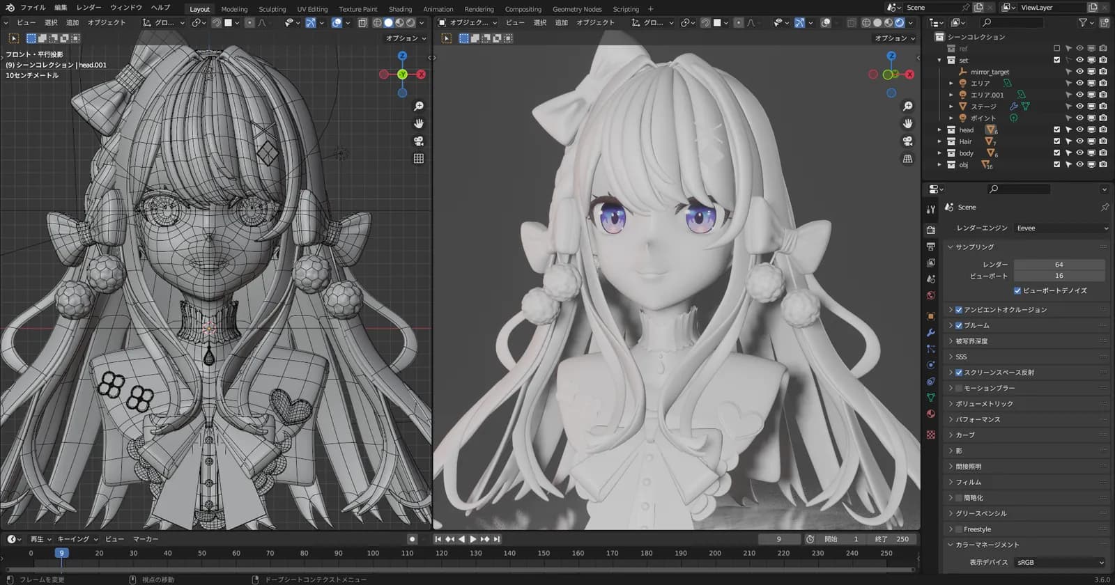 STL - Busto de Watagashi Unou render 2