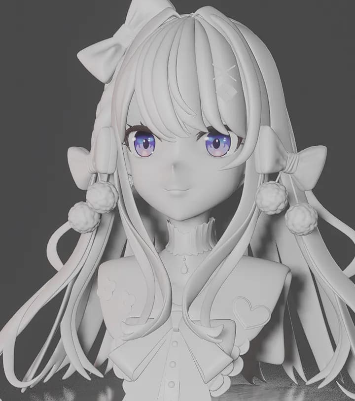STL - Busto de Watagashi Unou render 3