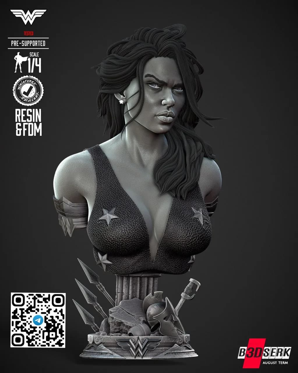 STL - Busto de Wonder Woman 4