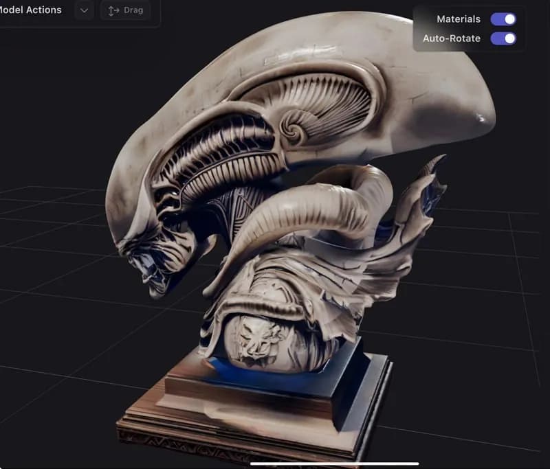 STL - Busto de Xenomorfo render 4