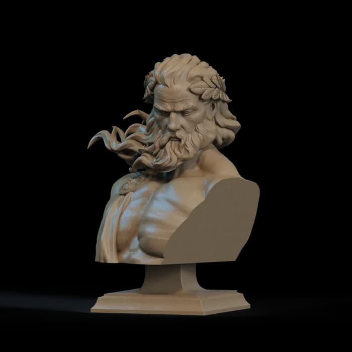 STL - Busto de Zeus render 2