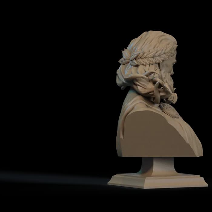STL - Busto de Zeus render 4