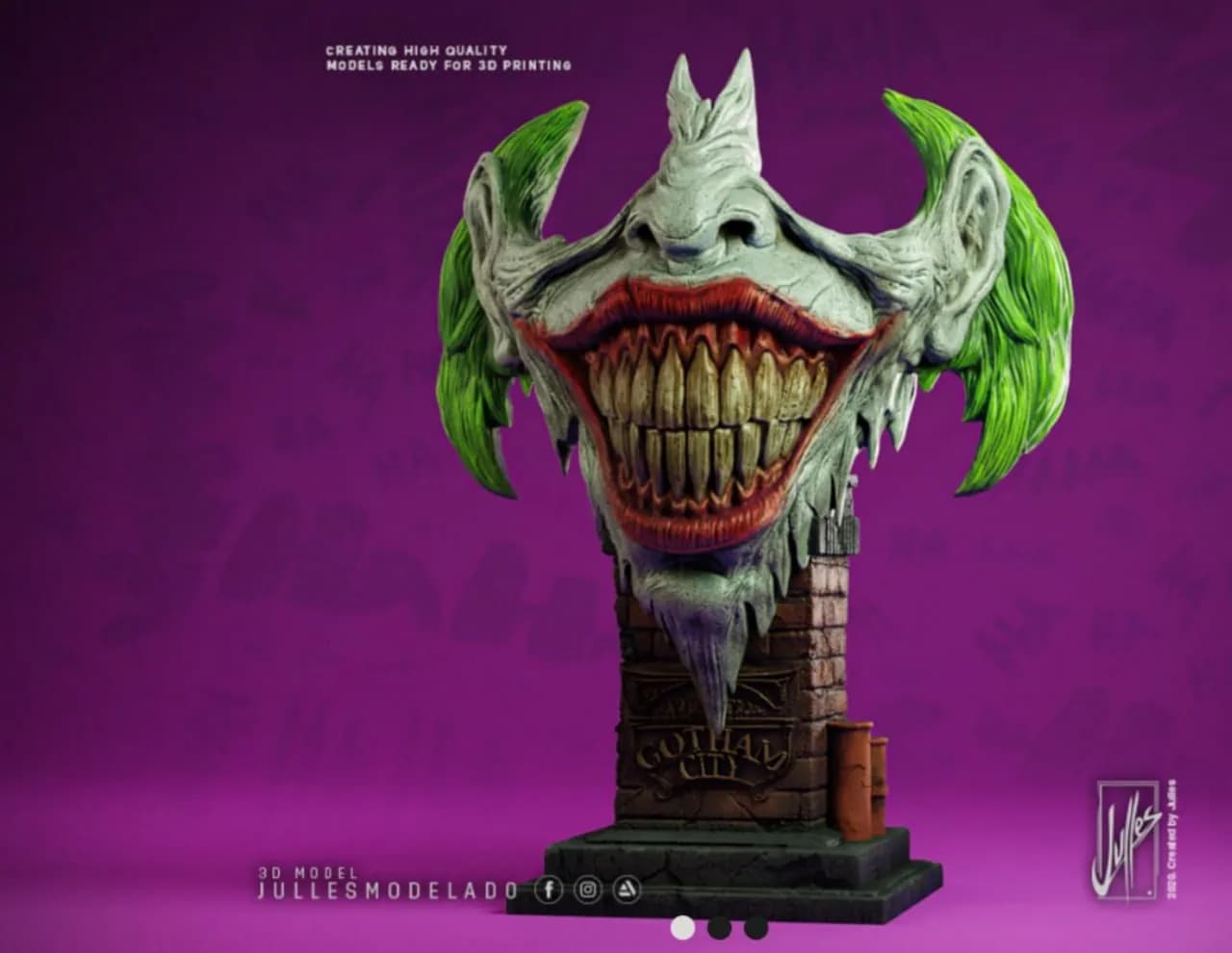 STL - Busto del Joker 6