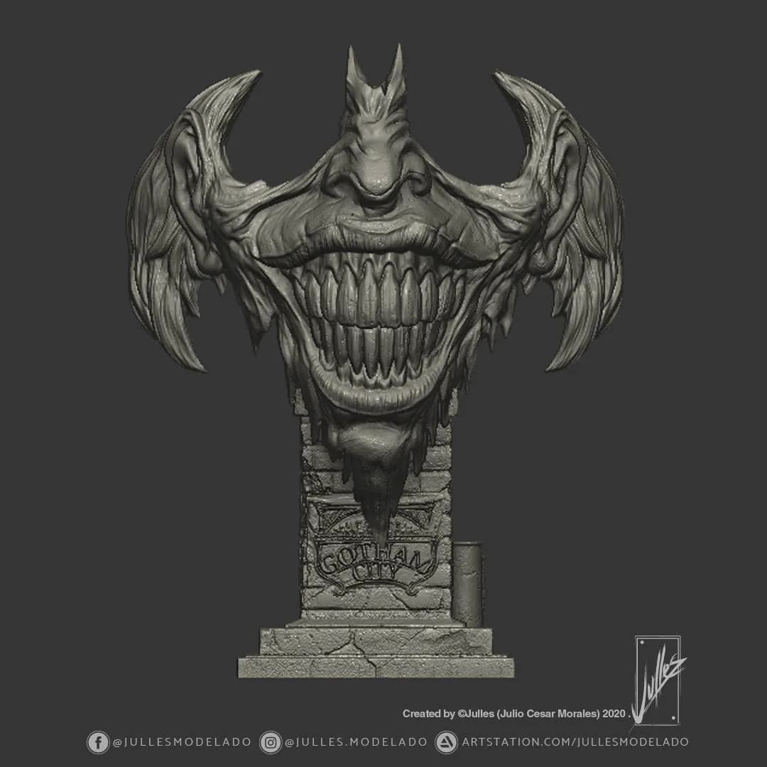 STL - Busto del Joker 6 render 3