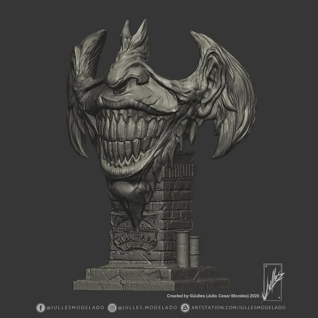 STL - Busto del Joker 6 render 4