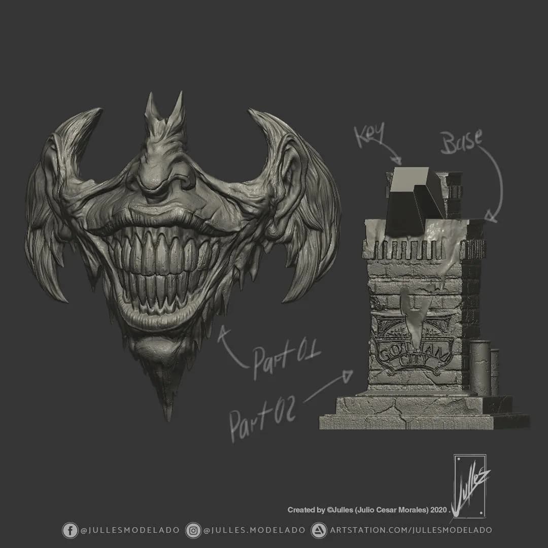STL - Busto del Joker 6 render 5