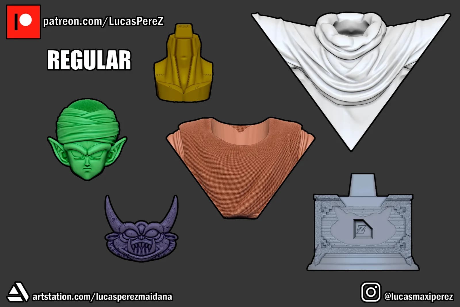 STL - Busto especial de Piccolo render 4