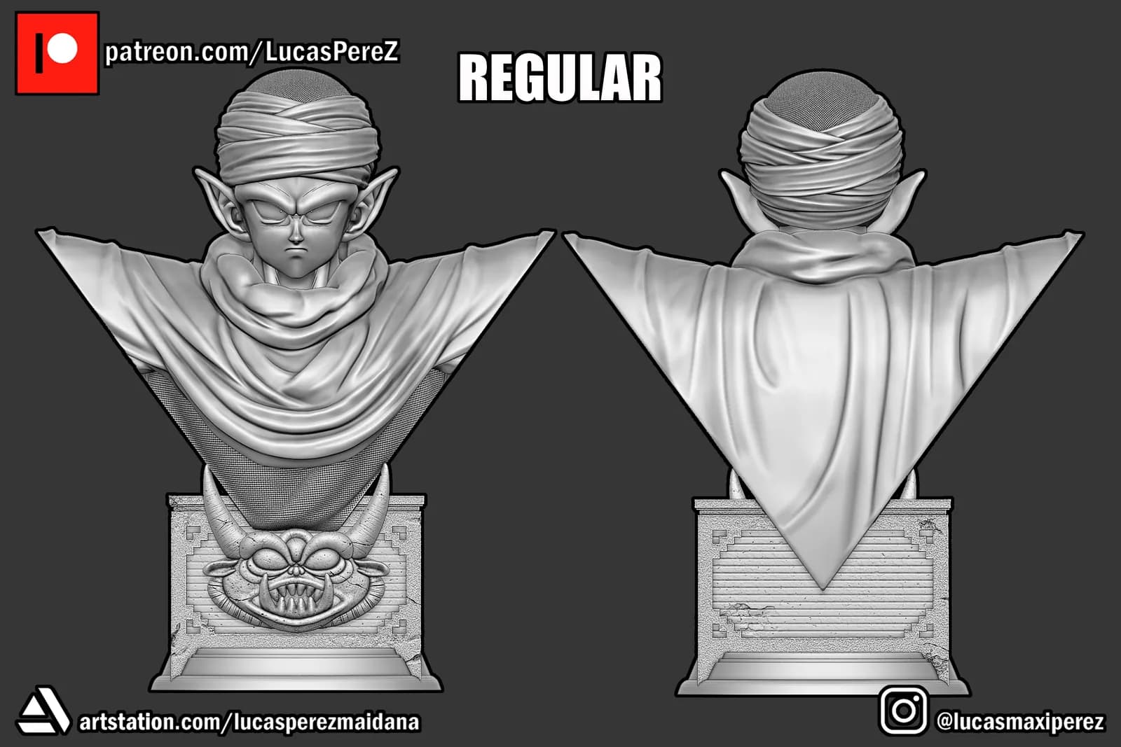 STL - Busto especial de Piccolo render 5