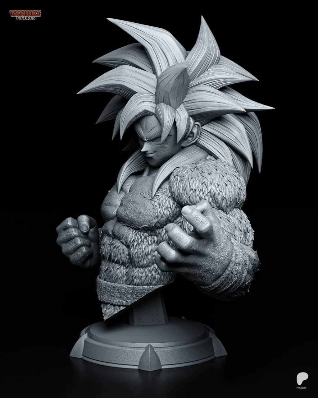 STL - Busto Goku SSJ4 2 render 2