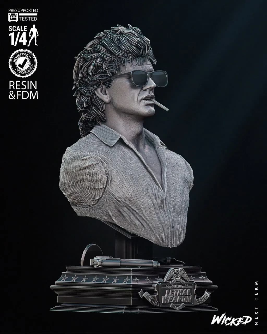 STL - Busto Martin Riggs Lethal Weapon
