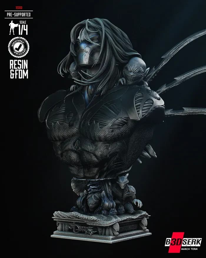 STL - Busto Oscuro Impresionante render 4