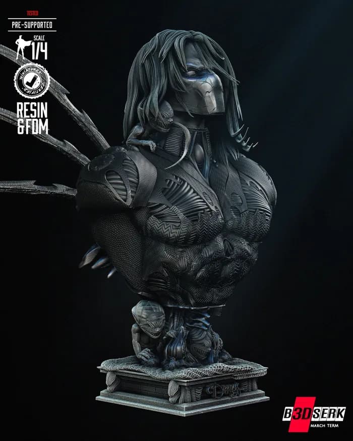 STL - Busto Oscuro Impresionante render 5